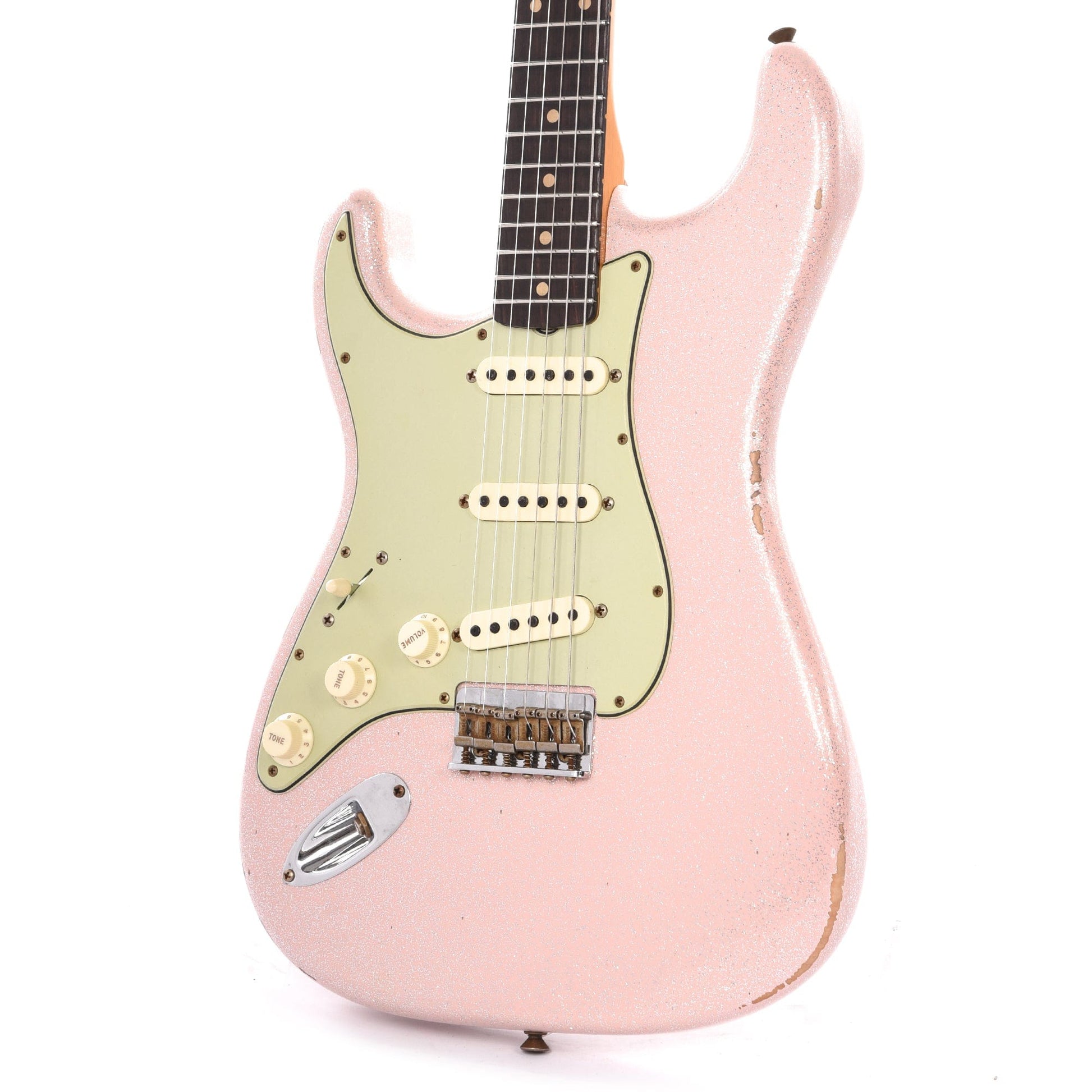 Fender Custom Shop 1960 Stratocaster Hardtail "Chicago Special" LEFTY Relic Super Faded Shell Pink Sparkle Electric Guitars / Solid Body