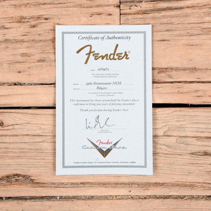 Fender Custom Shop 1960 Stratocaster NOS Tahitian Coral 2012 Electric Guitars / Solid Body