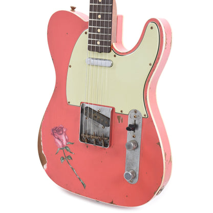 Fender Custom Shop 1961 Custom Telecaster Relic Aged Fiesta Red w/Rose Decal & Brazilian Rosewood Fingerboard Master Built by Vincent Van Trigt Electric Guitars / Solid Body