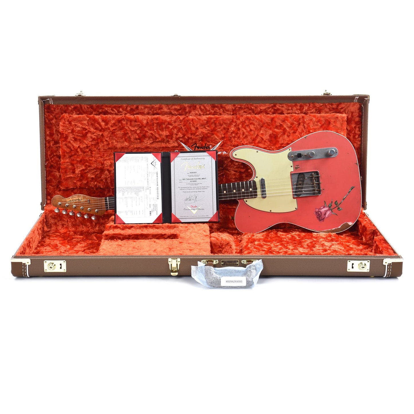 Fender Custom Shop 1961 Custom Telecaster Relic Aged Fiesta Red w/Rose Decal & Brazilian Rosewood Fingerboard Master Built by Vincent Van Trigt Electric Guitars / Solid Body