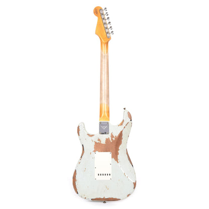 Fender Custom Shop 1961 Stratocaster Heavy Relic Super Faded Aged Sonic Blue Over 3-Color Sunburst Electric Guitars / Solid Body