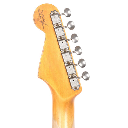 Fender Custom Shop 1961 Stratocaster Heavy Relic Super Faded Aged Sonic Blue Over 3-Color Sunburst Electric Guitars / Solid Body