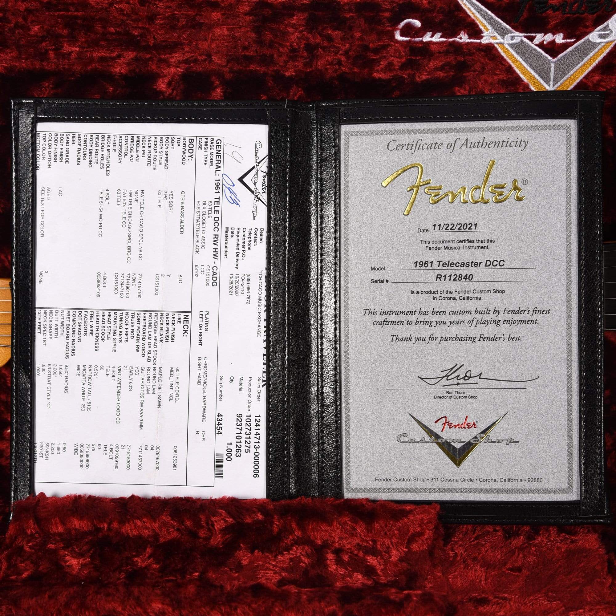 Fender Custom Shop 1961 Telecaster 