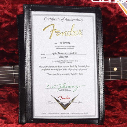 Fender Custom Shop 1961 Telecaster "Chicago Special" Journeyman Relic Aged Lake Placid Blue w/Painted Headcap & 4-Ply Tortoise Pickguard Electric Guitars / Solid Body