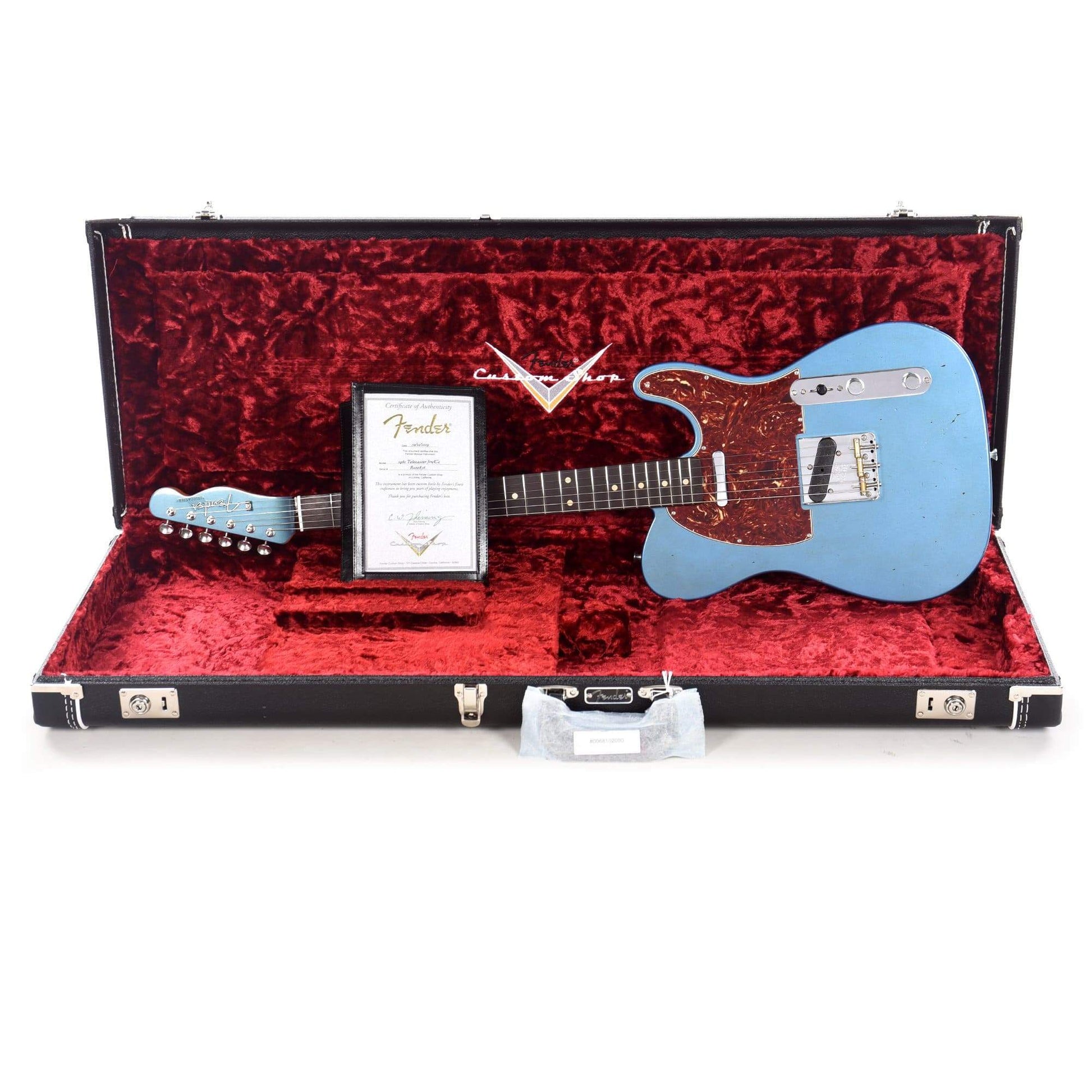 Fender Custom Shop 1961 Telecaster "Chicago Special" Journeyman Relic Aged Lake Placid Blue w/Painted Headcap & 4-Ply Tortoise Pickguard Electric Guitars / Solid Body