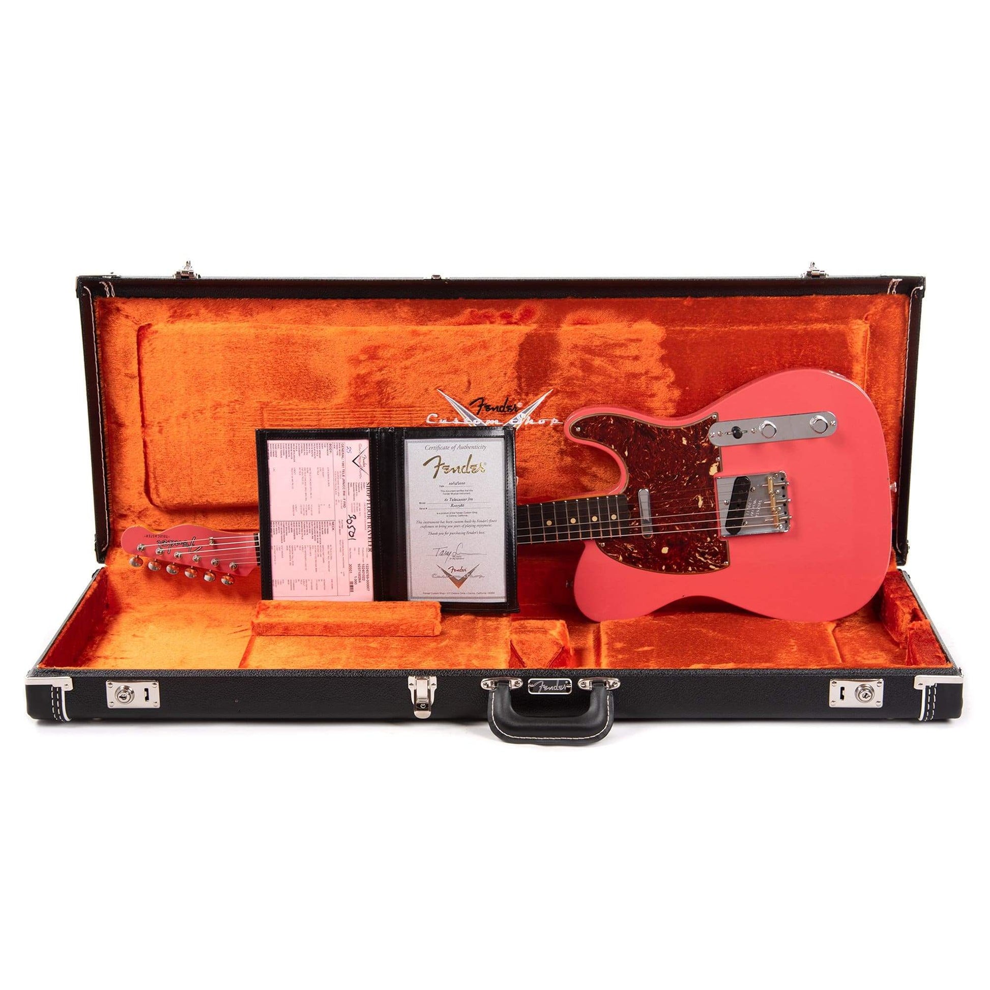 Fender Custom Shop 1961 Telecaster "Chicago Special" Journeyman Relic Faded Fiesta Red w/Painted Headcap & 4-Ply Tortoise Pickguard Electric Guitars / Solid Body