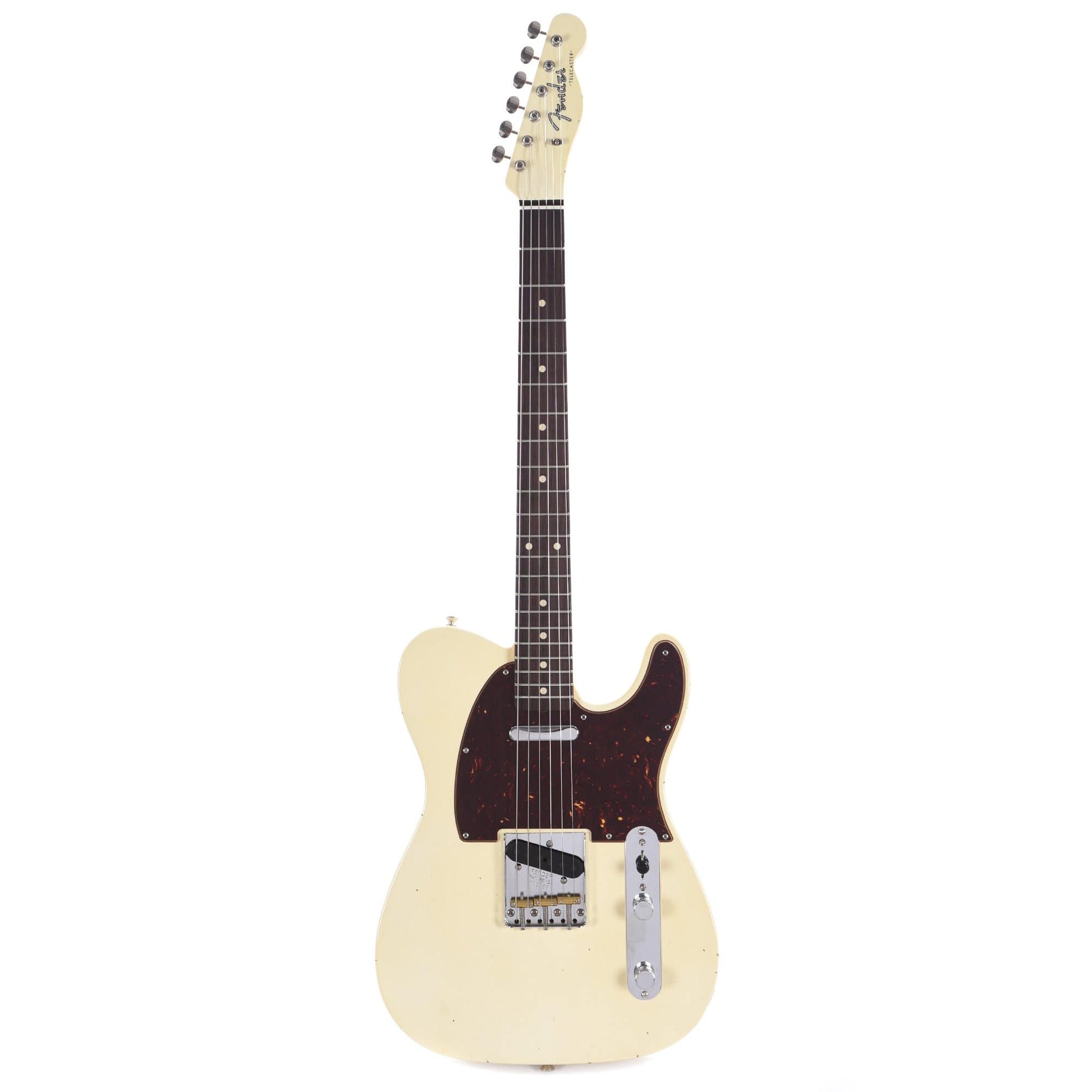 Fender Custom Shop 1961 Telecaster "Chicago Special" Journeyman Relic Super Aged Olympic White w/Painted Headcap Electric Guitars / Solid Body