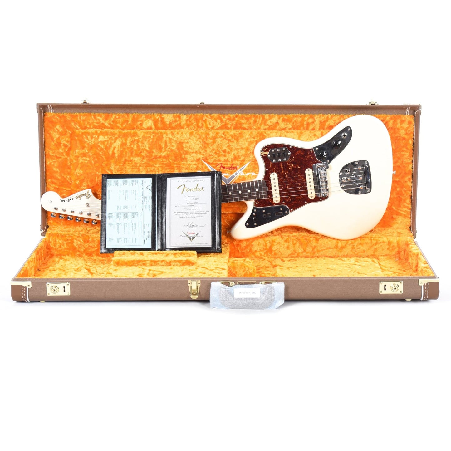 Fender Custom Shop 1962 Jaguar "CME Spec" Deluxe Closet Classic Super Aged Olympic White w/Painted Headcap Electric Guitars / Solid Body