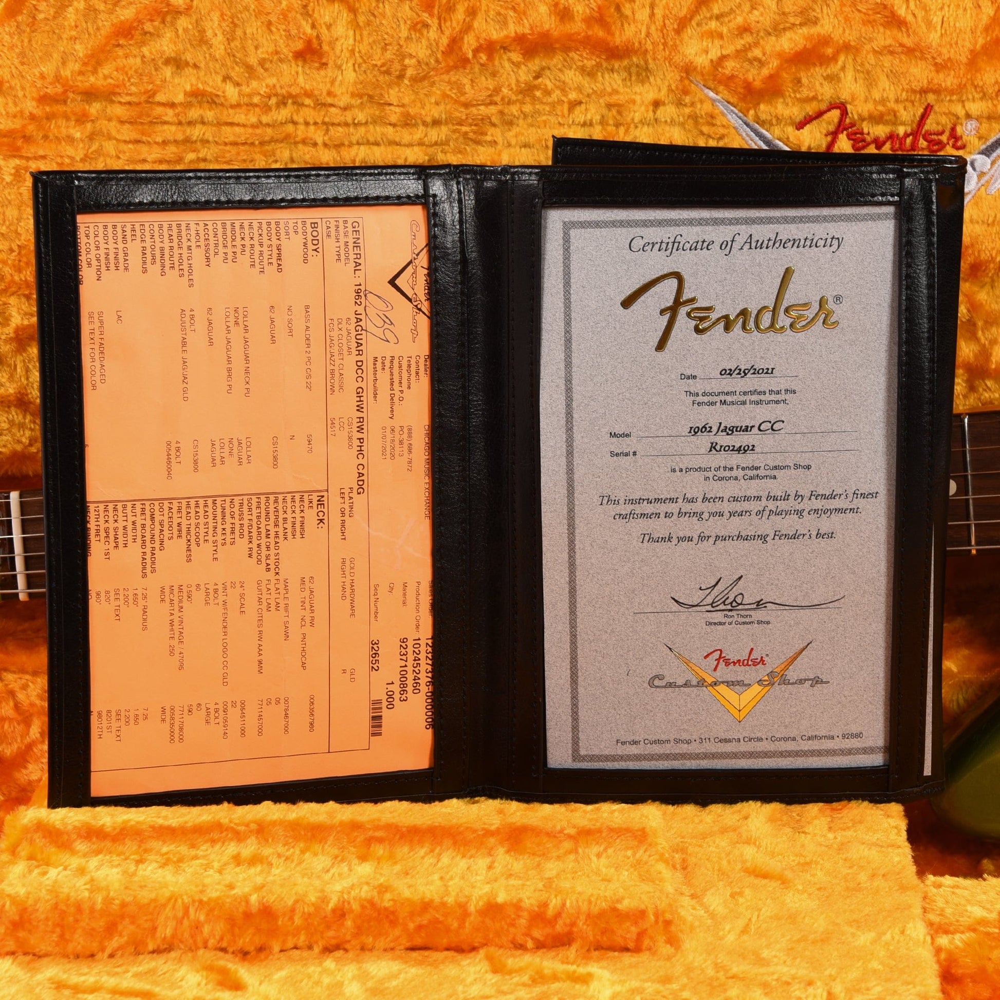 Fender Custom Shop 1962 Jaguar Deluxe Closet Classic Cadillac Green w/Painted Headcap & Gold Hardware Electric Guitars / Solid Body