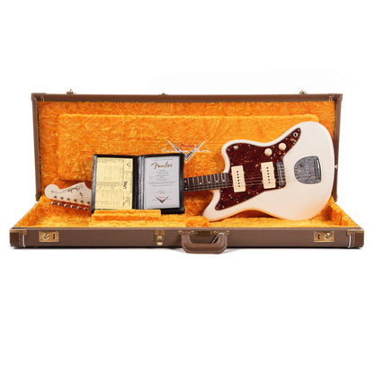 Fender Custom Shop 1962 Jazzmaster "Chicago Special" Deluxe Closet Classic Aged Olympic White Sparkle w/Painted Headcap Electric Guitars / Solid Body