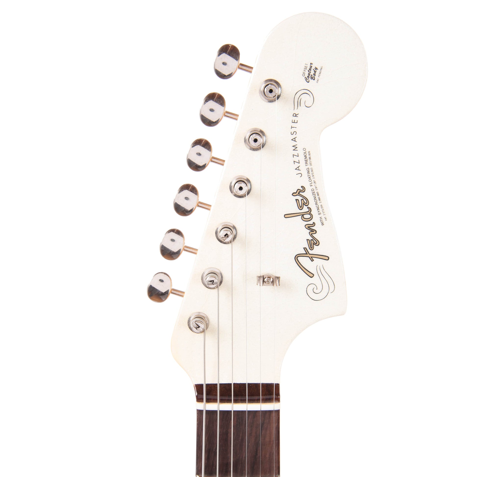 Fender Custom Shop 1962 Jazzmaster "Chicago Special" Deluxe Closet Classic Aged Olympic White Sparkle w/Painted Headcap Electric Guitars / Solid Body