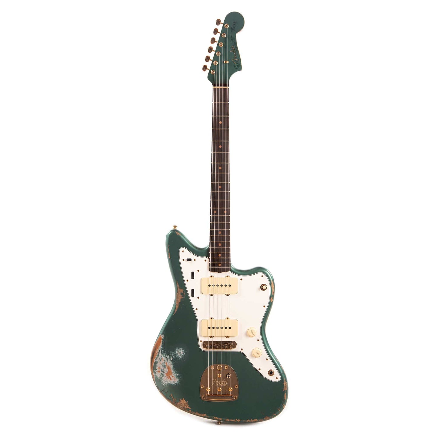 Fender Custom Shop 1962 Jazzmaster "Chicago Special" Heavy Relic Aged Sherwood Green w/Gold Hardware & Painted Headcap Electric Guitars / Solid Body