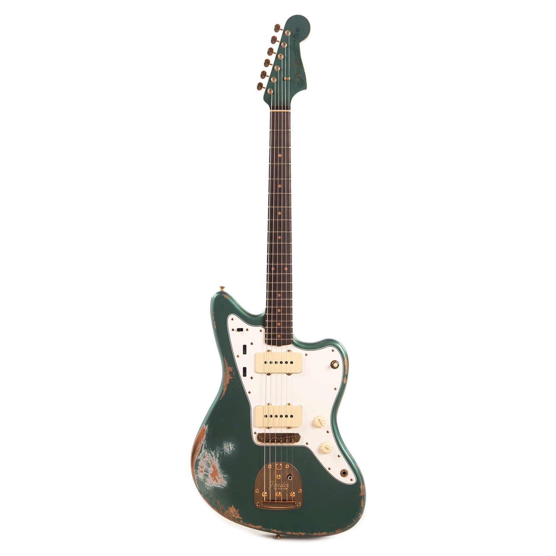 Fender Custom Shop 1962 Jazzmaster "Chicago Special" Heavy Relic Aged Sherwood Green w/Gold Hardware & Painted Headcap Electric Guitars / Solid Body