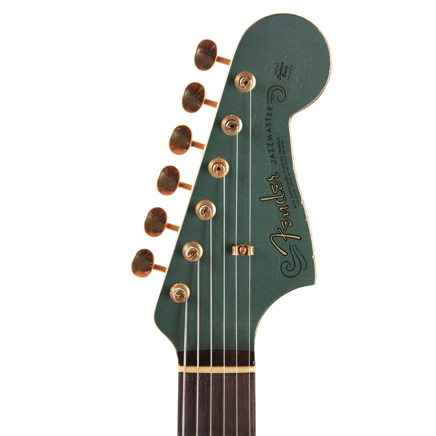 Fender Custom Shop 1962 Jazzmaster "Chicago Special" Heavy Relic Aged Sherwood Green w/Gold Hardware & Painted Headcap Electric Guitars / Solid Body