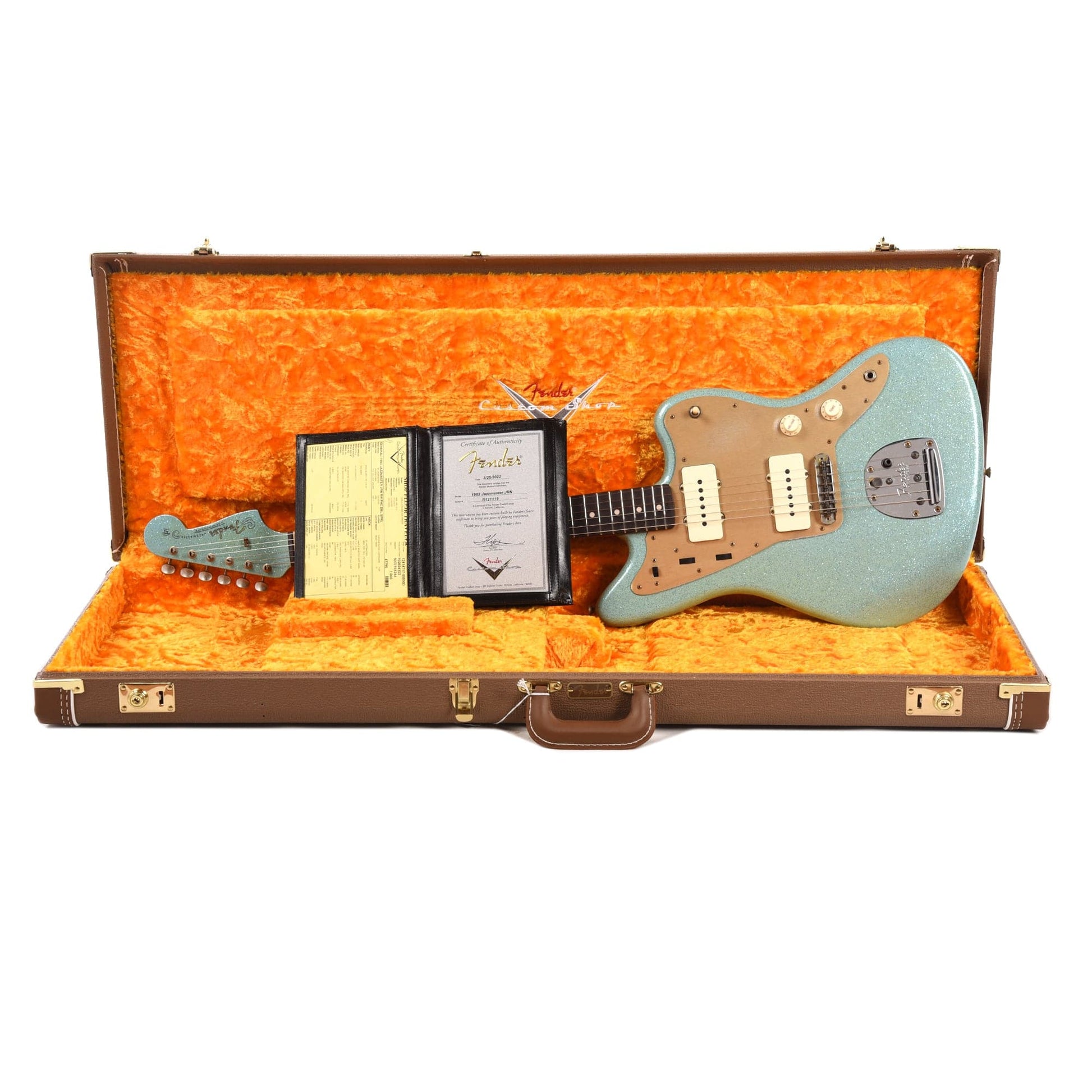 Fender Custom Shop 1962 Jazzmaster "Chicago Special" Journeyman Aged Daphne Blue Sparkle w/Roasted Maple Neck Electric Guitars / Solid Body