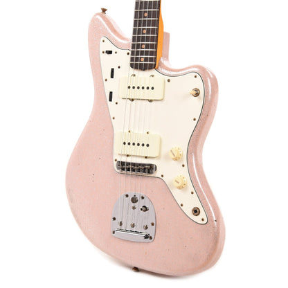Fender Custom Shop 1962 Jazzmaster "Chicago Special" Journeyman Aged Shell Pink Sparkle w/Parchment Pickguard & Painted Headcap Electric Guitars / Solid Body