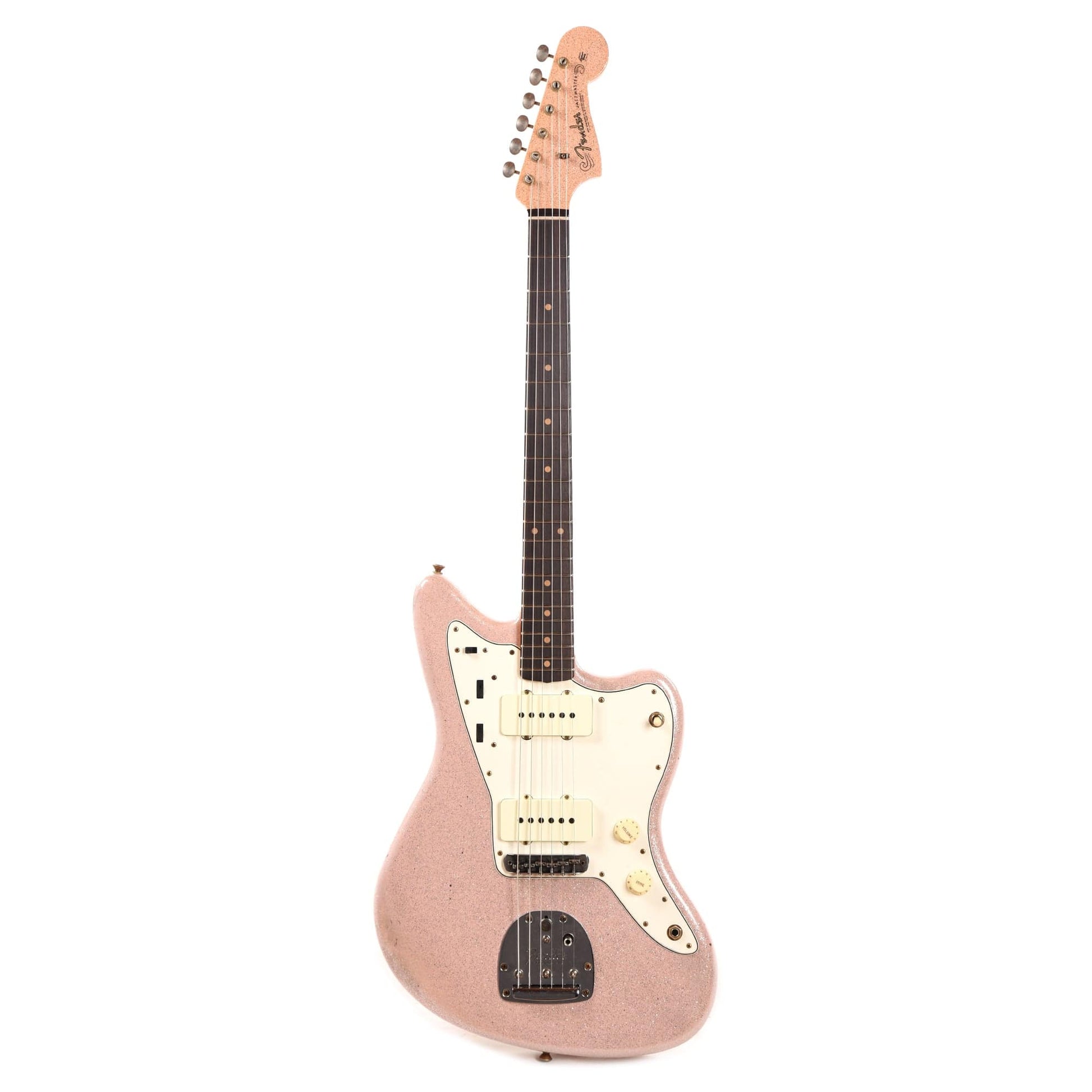 Fender Custom Shop 1962 Jazzmaster "Chicago Special" Journeyman Aged Shell Pink Sparkle w/Parchment Pickguard & Painted Headcap Electric Guitars / Solid Body