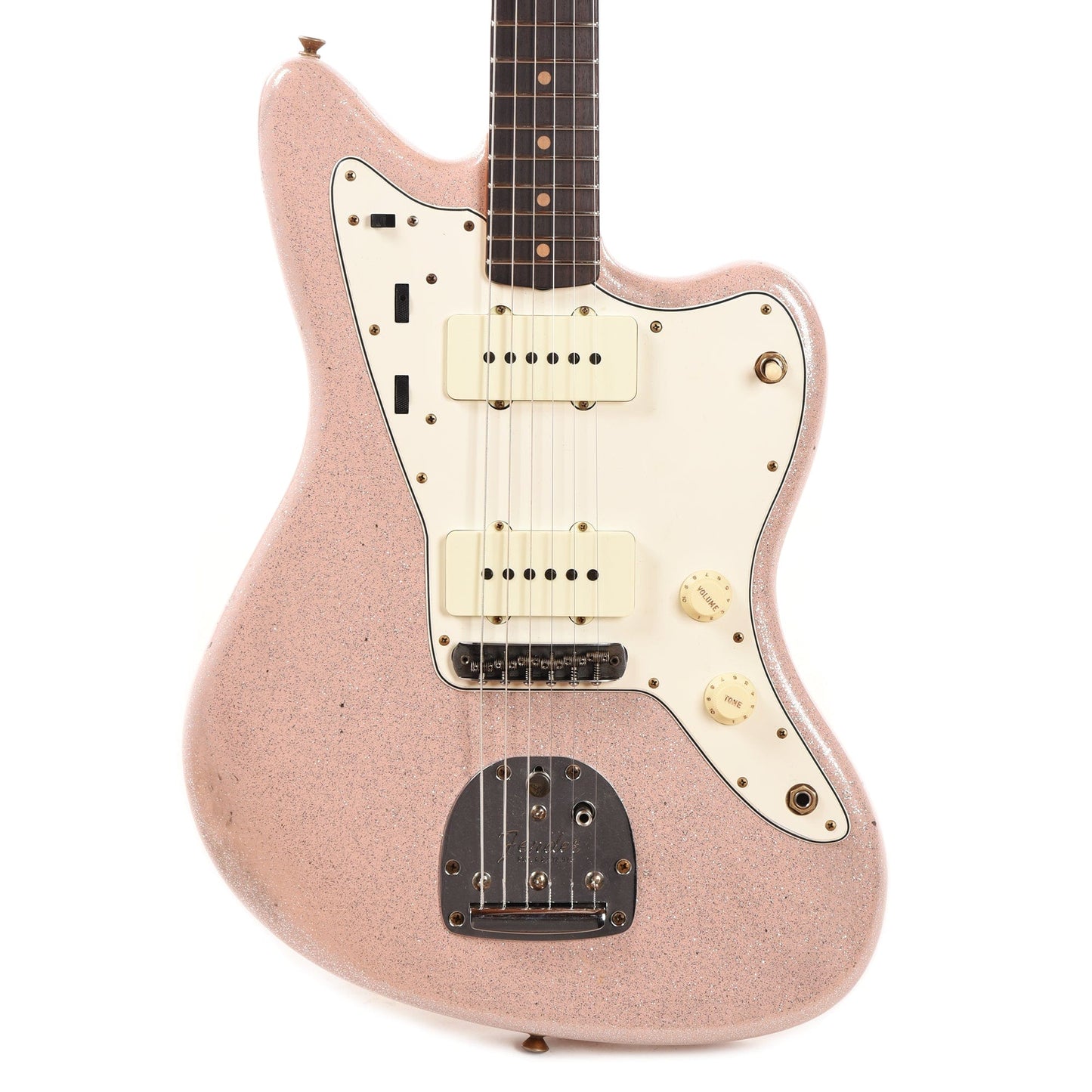 Fender Custom Shop 1962 Jazzmaster "Chicago Special" Journeyman Aged Shell Pink Sparkle w/Parchment Pickguard & Painted Headcap Electric Guitars / Solid Body