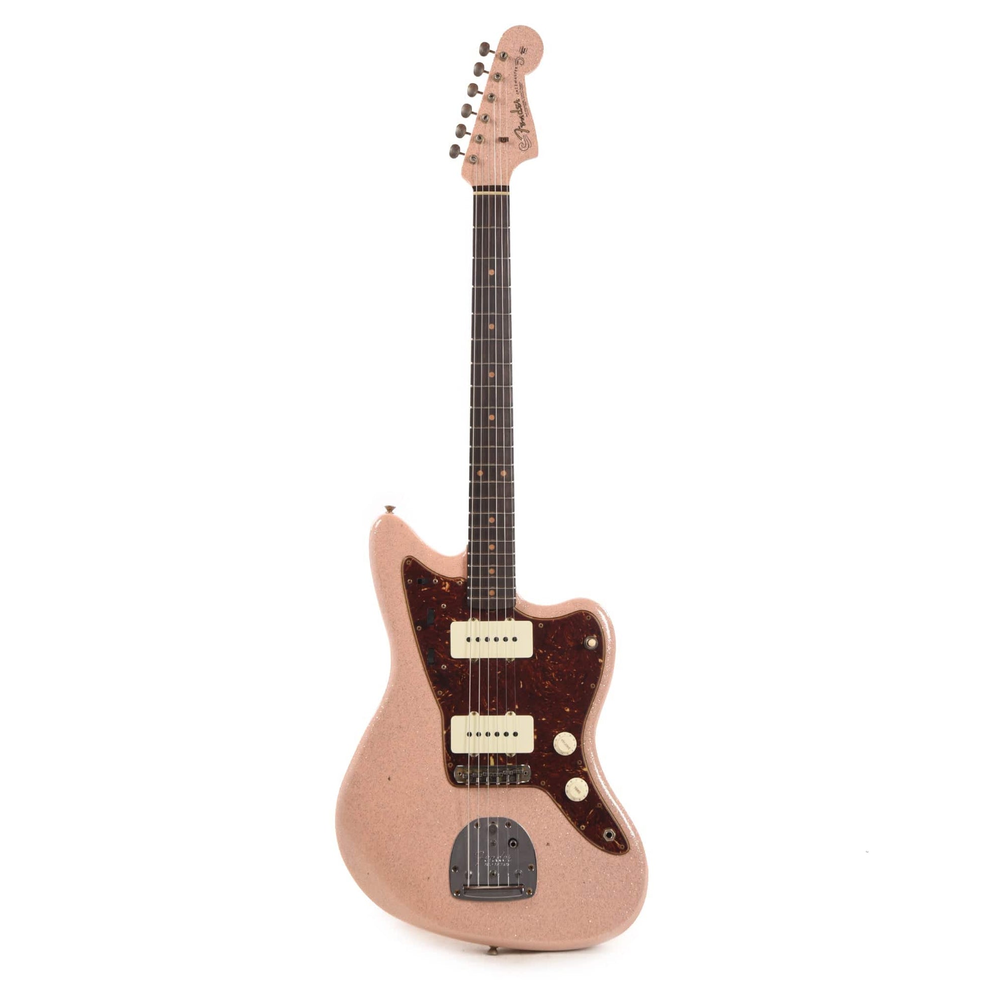 Fender Custom Shop 1962 Jazzmaster "Chicago Special" Journeyman Aged Shell Pink Sparkle w/Tortoise Pickguard & Painted Headcap Electric Guitars / Solid Body