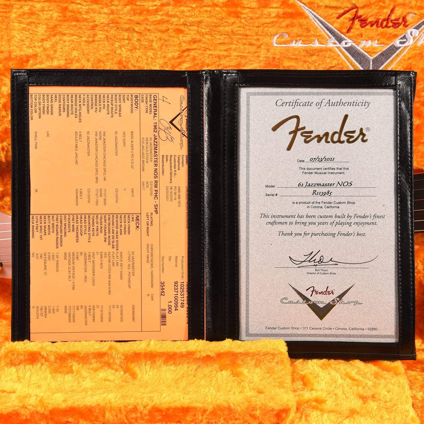 Fender Custom Shop 1962 Jazzmaster "Chicago Special" NOS Shell Pink w/Painted Headcap Electric Guitars / Solid Body