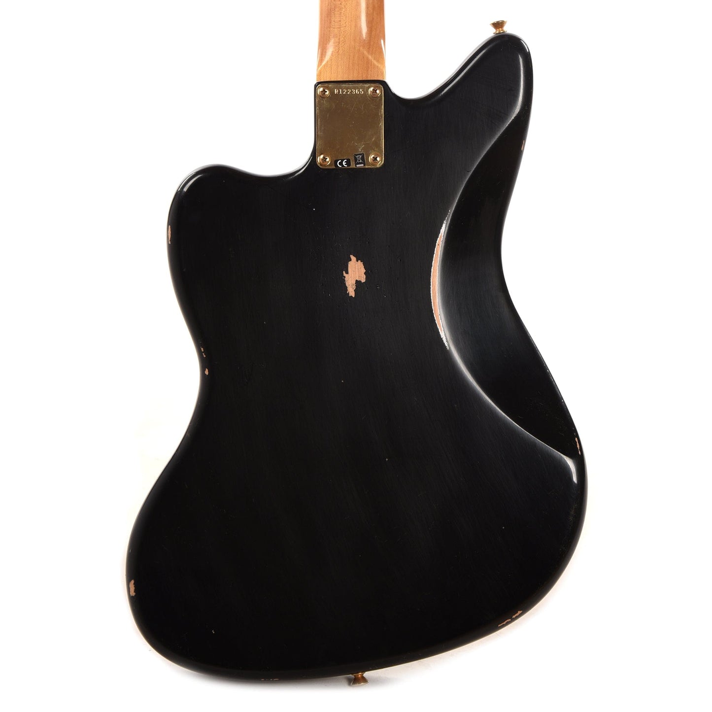Fender Custom Shop 1962 Jazzmaster "Chicago Special" Relic Aged Black w/Gold Hardware & Painted Headcap Electric Guitars / Solid Body