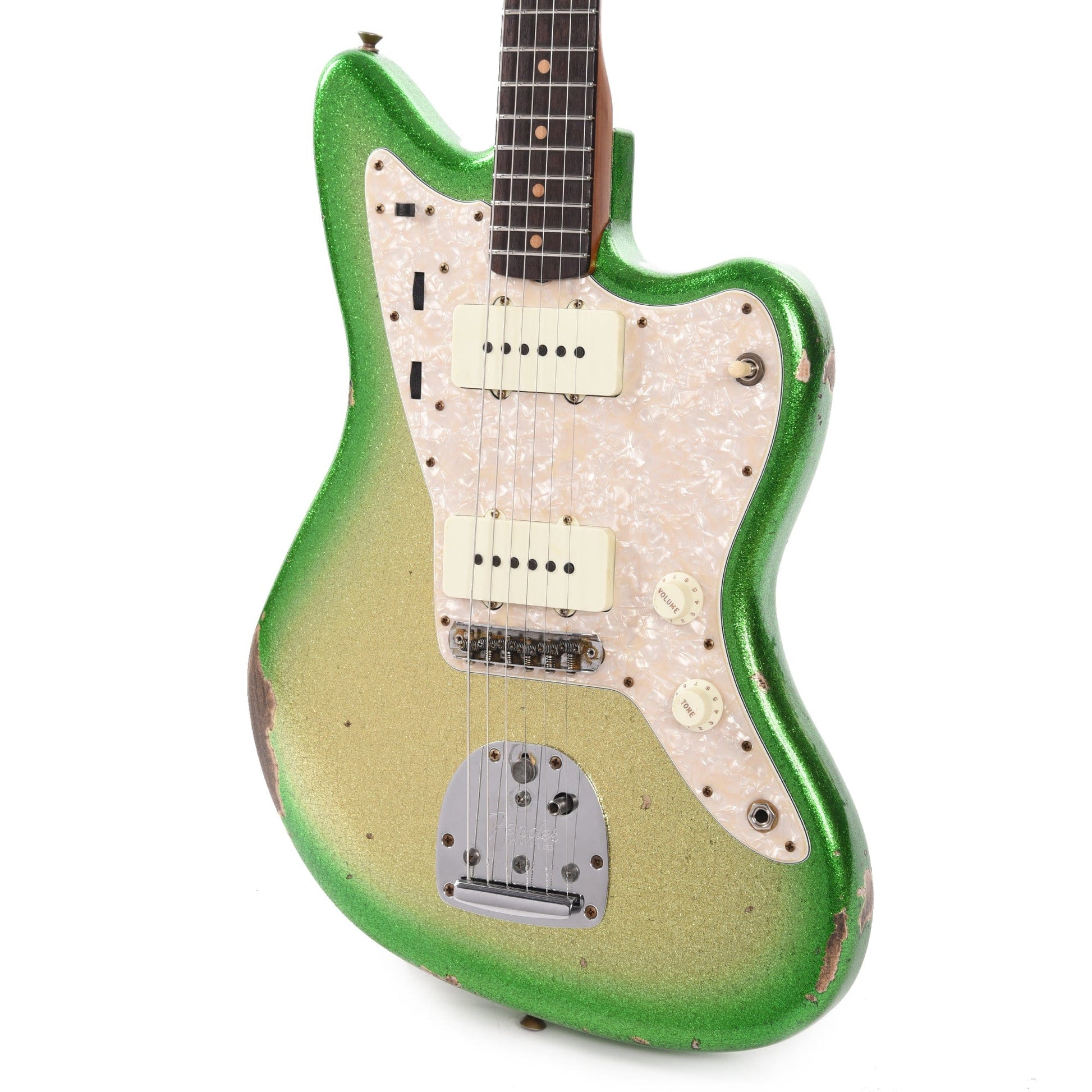 Fender Custom Shop 1962 Jazzmaster "Chicago Special" Relic Aged Gold/Green Burst Sparkle w/Roasted Maple Neck Electric Guitars / Solid Body