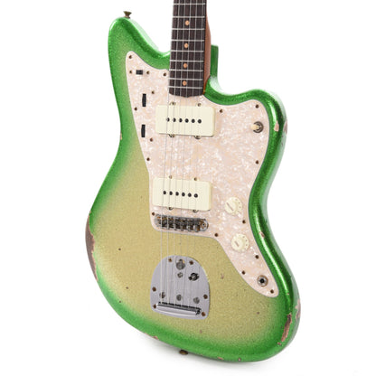 Fender Custom Shop 1962 Jazzmaster "Chicago Special" Relic Aged Gold/Green Burst Sparkle w/Roasted Maple Neck Electric Guitars / Solid Body