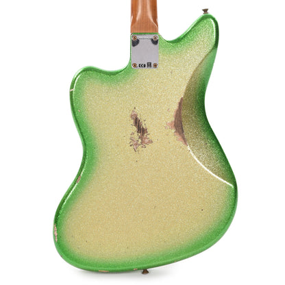 Fender Custom Shop 1962 Jazzmaster "Chicago Special" Relic Aged Gold/Green Burst Sparkle w/Roasted Maple Neck Electric Guitars / Solid Body