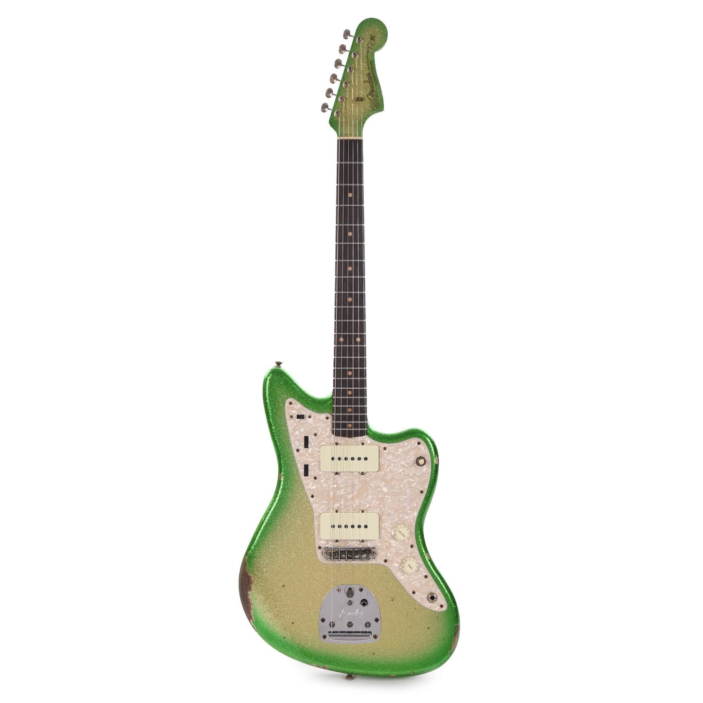 Fender Custom Shop 1962 Jazzmaster "Chicago Special" Relic Aged Gold/Green Burst Sparkle w/Roasted Maple Neck Electric Guitars / Solid Body