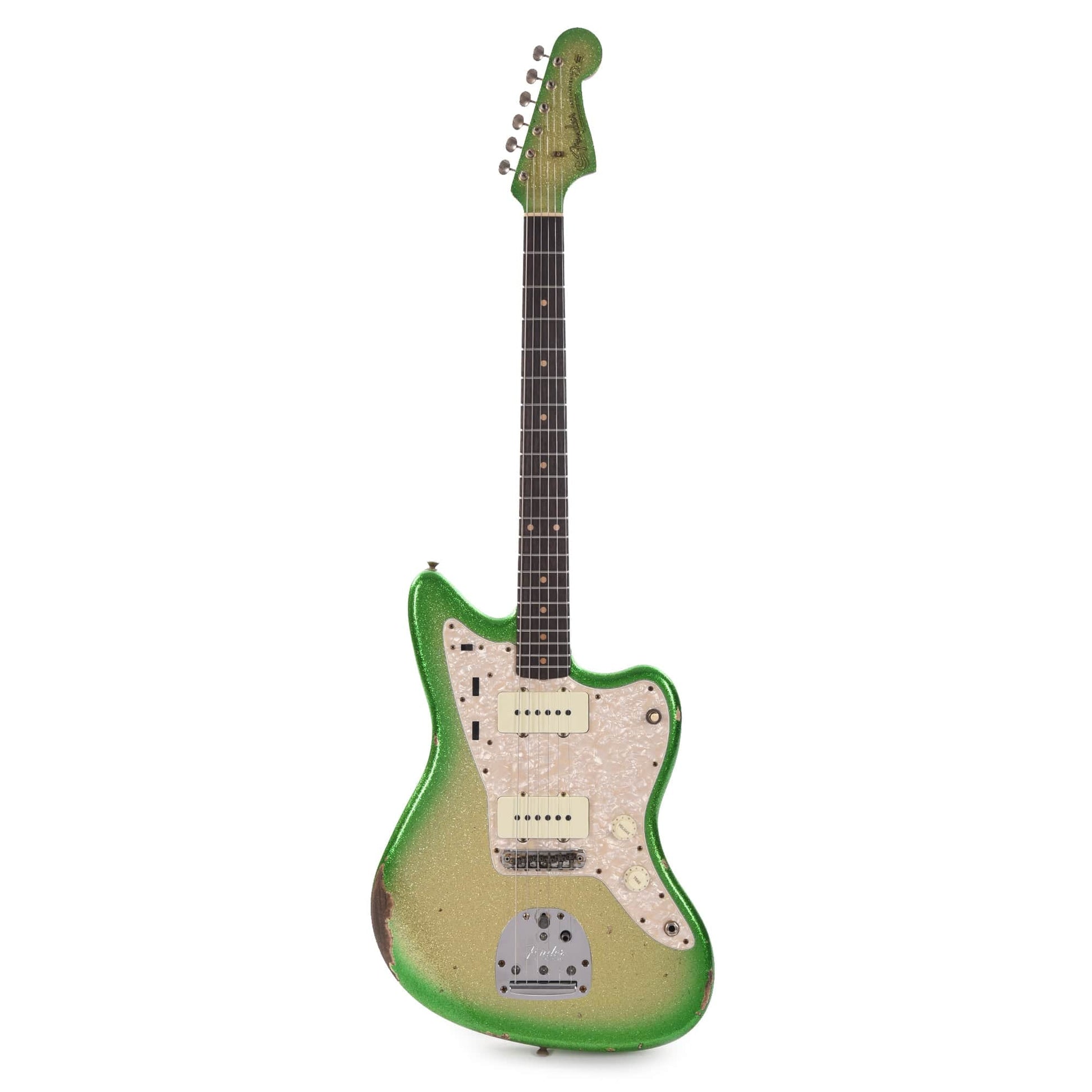 Fender Custom Shop 1962 Jazzmaster "Chicago Special" Relic Aged Gold/Green Burst Sparkle w/Roasted Maple Neck Electric Guitars / Solid Body