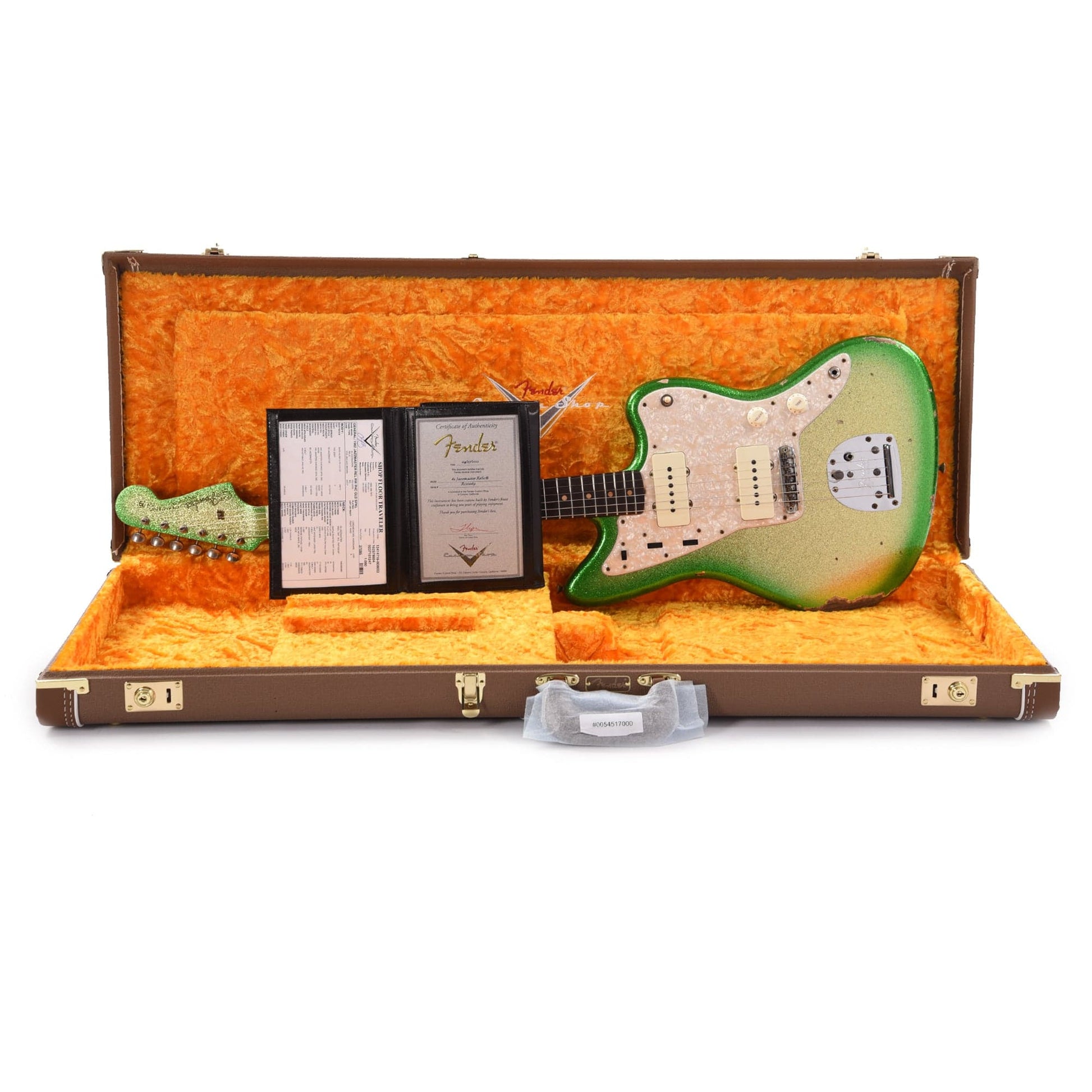 Fender Custom Shop 1962 Jazzmaster "Chicago Special" Relic Aged Gold/Green Burst Sparkle w/Roasted Maple Neck Electric Guitars / Solid Body