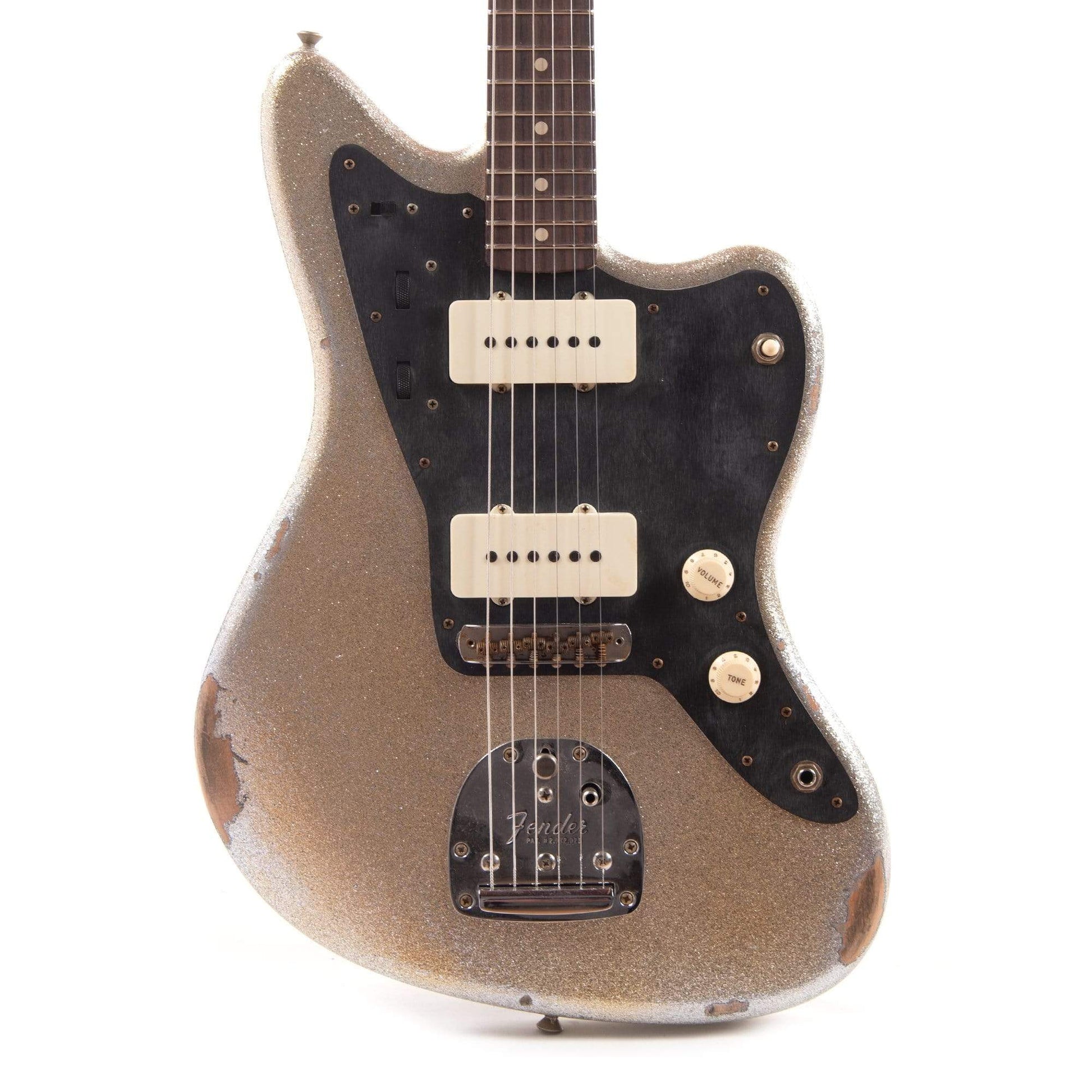 Fender Custom Shop 1962 Jazzmaster "Chicago Special" Relic Super Aged Silver Sparkle w/Roasted Maple Neck Electric Guitars / Solid Body