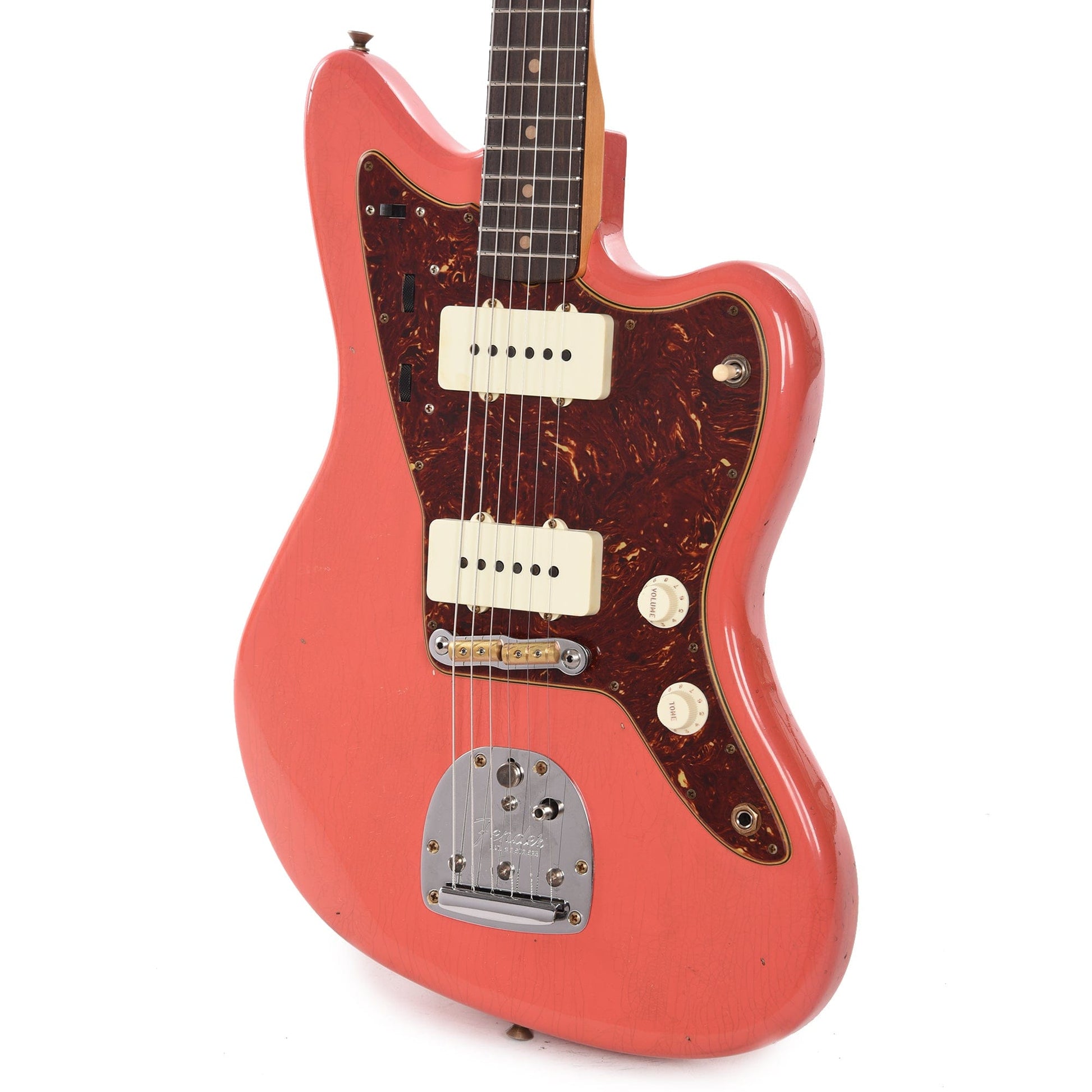 Fender Custom Shop 1962 Jazzmaster Journeyman Relic Super Faded Aged Fiesta Red Electric Guitars / Solid Body