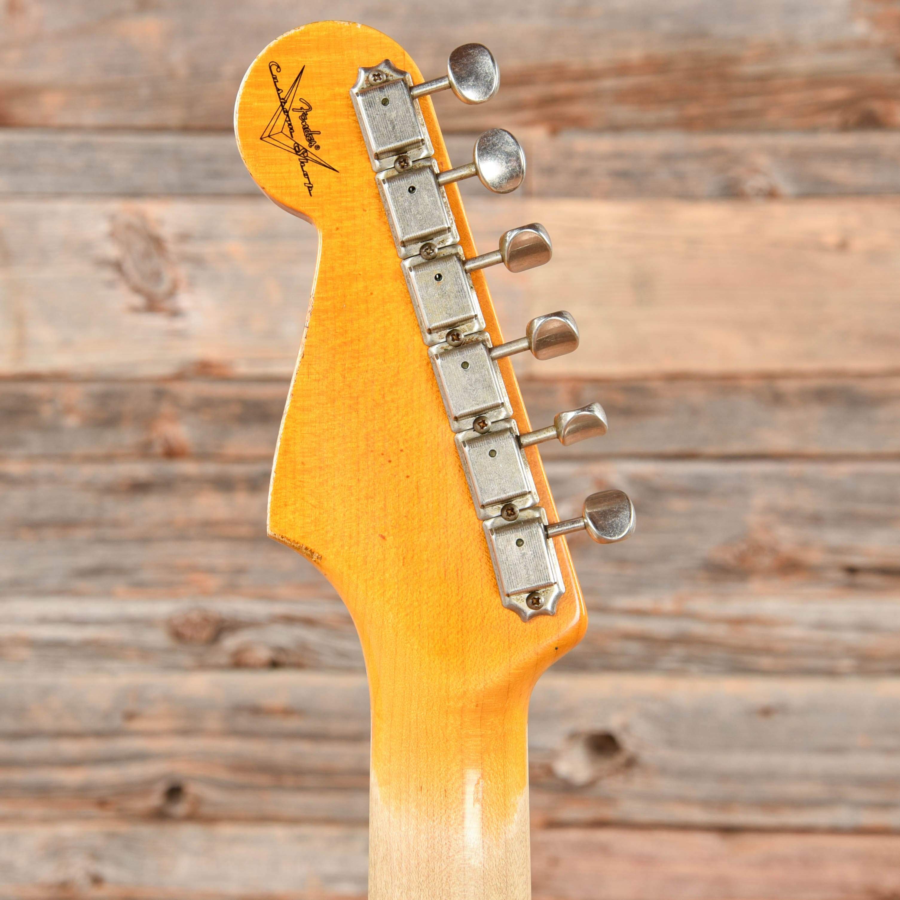 Fender Custom Shop 1962 Stratocaster Heavy Relic Faded Shell Pink Over Black 2014 Electric Guitars / Solid Body