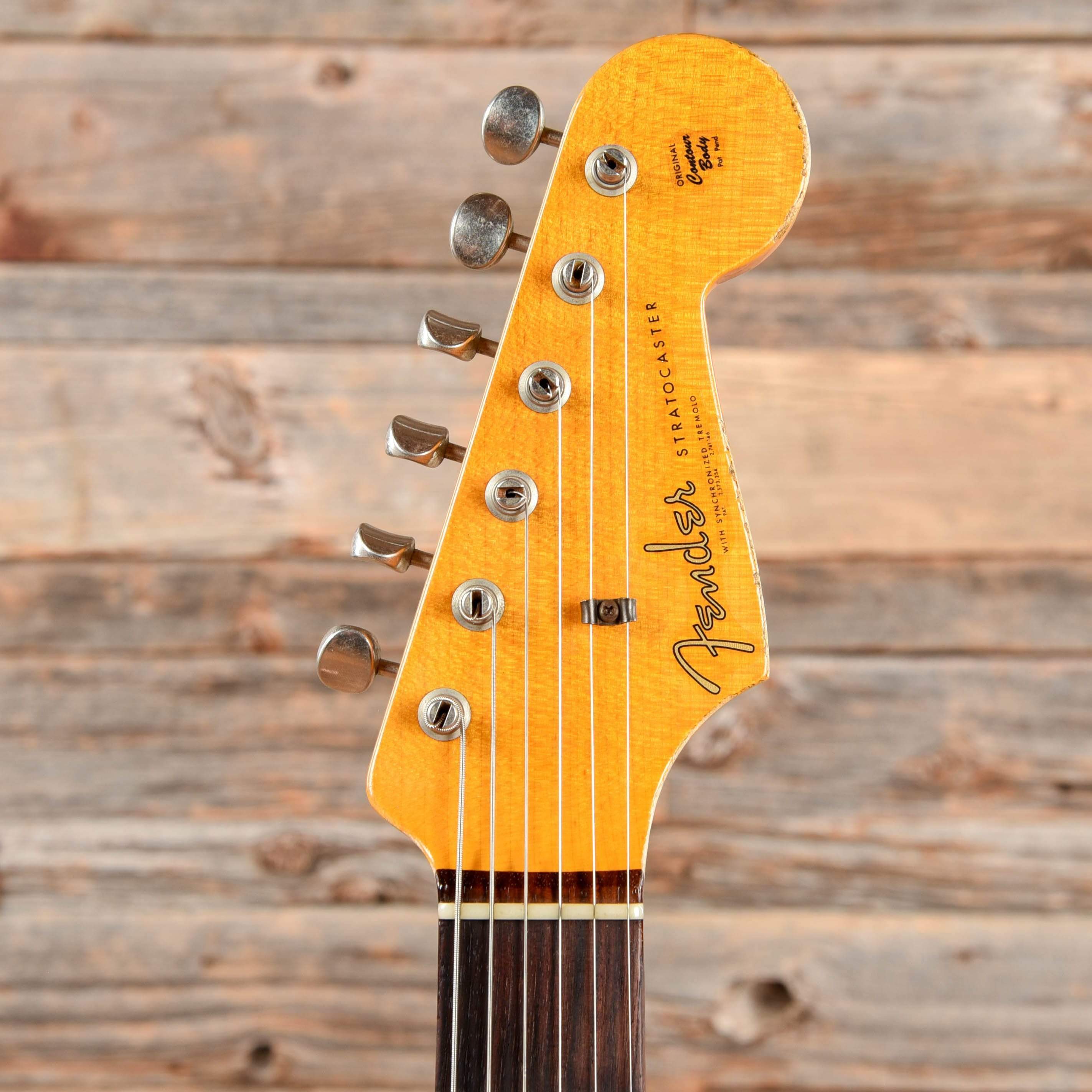 Fender Custom Shop 1962 Stratocaster Heavy Relic Faded Shell Pink Over Black 2014 Electric Guitars / Solid Body