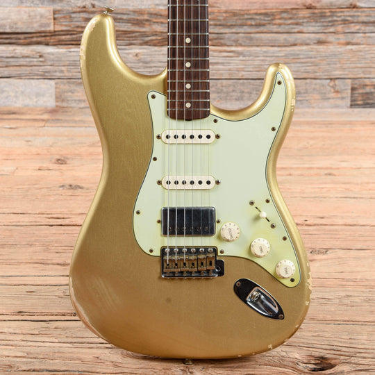 Fender Custom Shop 1962 Stratocaster Relic HSS Ash Aztec Gold Over Vintage Blonde 2013 Electric Guitars / Solid Body