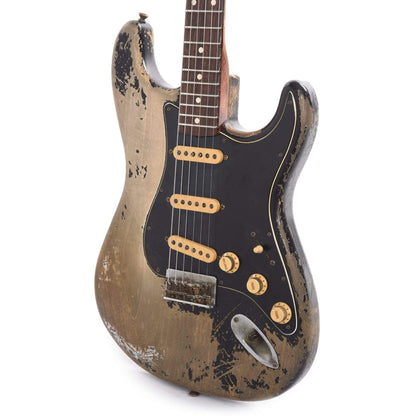 Fender Custom Shop 1963 Stratocaster Hardtail Heavy Relic Aged Black Apprentice Built by George Ruiz Electric Guitars / Solid Body