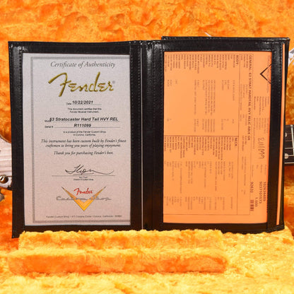 Fender Custom Shop 1963 Stratocaster Hardtail Heavy Relic Aged Black Apprentice Built by George Ruiz Electric Guitars / Solid Body