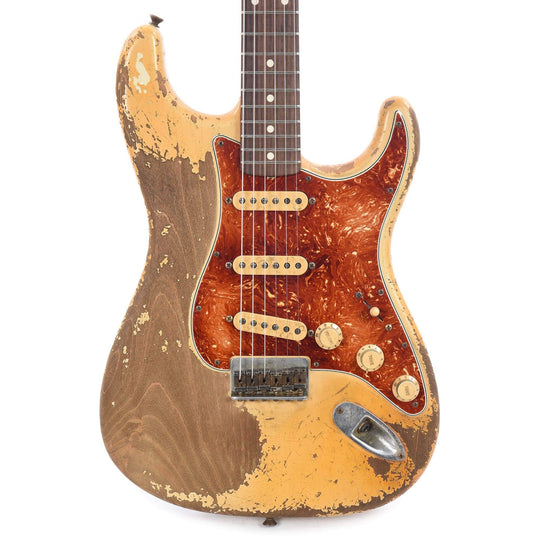 Fender Custom Shop 1963 Stratocaster Hardtail Heavy Relic Aged Olympic White Apprentice Built by George Ruiz Electric Guitars / Solid Body