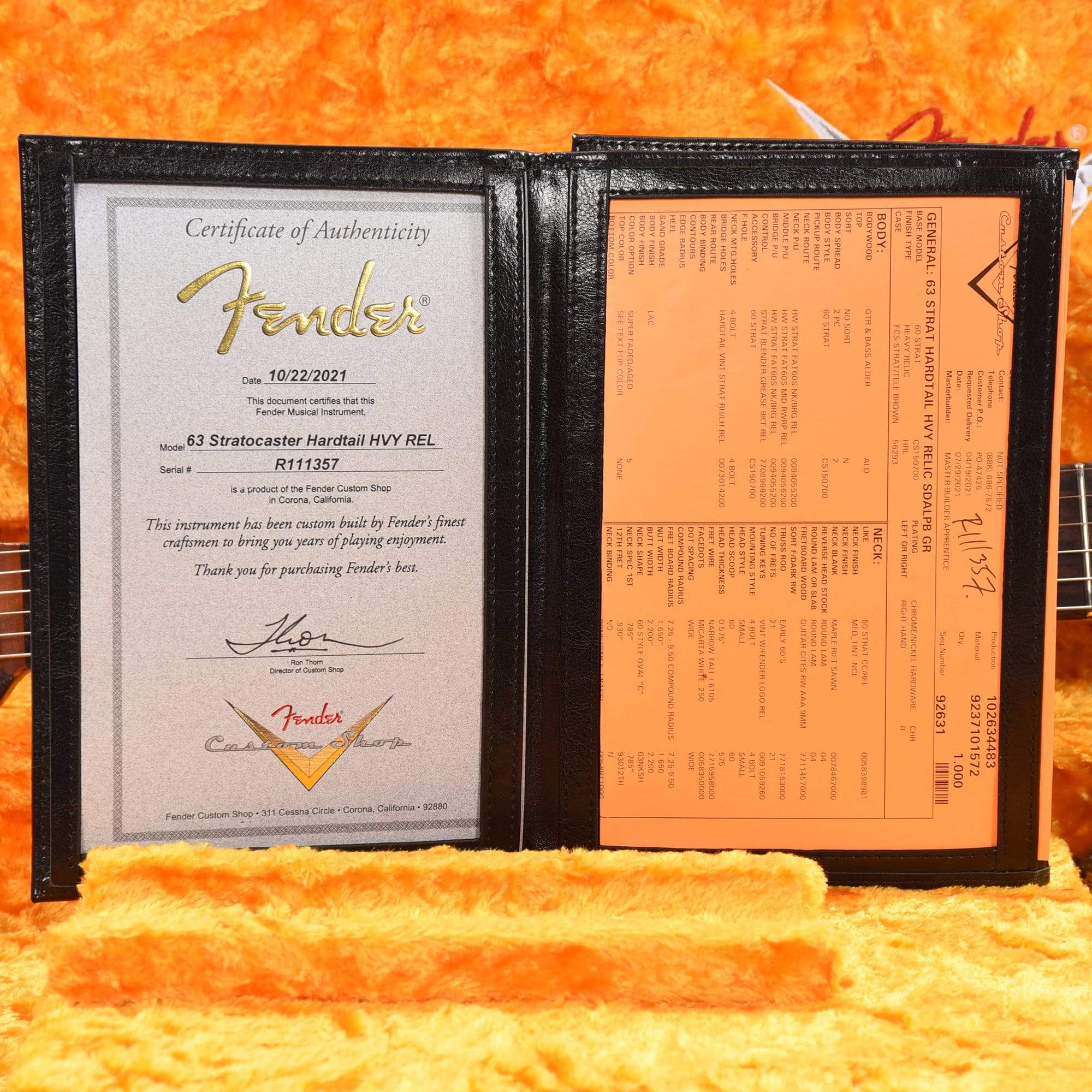 Fender Custom Shop 1963 Stratocaster Hardtail Heavy Relic Super Aged Lake Placid Blue Apprentice Built by George Ruiz Electric Guitars / Solid Body