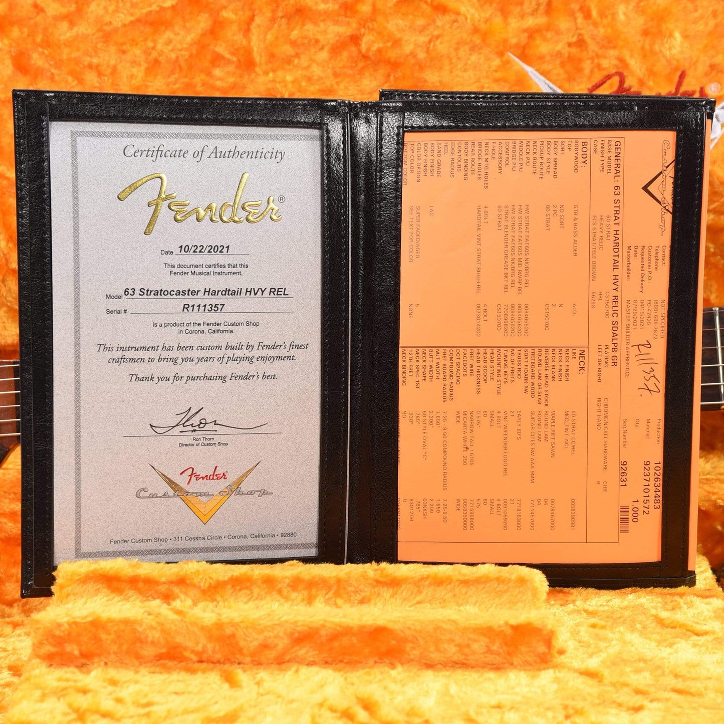 Fender Custom Shop 1963 Stratocaster Hardtail Heavy Relic Super Aged Lake Placid Blue Apprentice Built by George Ruiz Electric Guitars / Solid Body