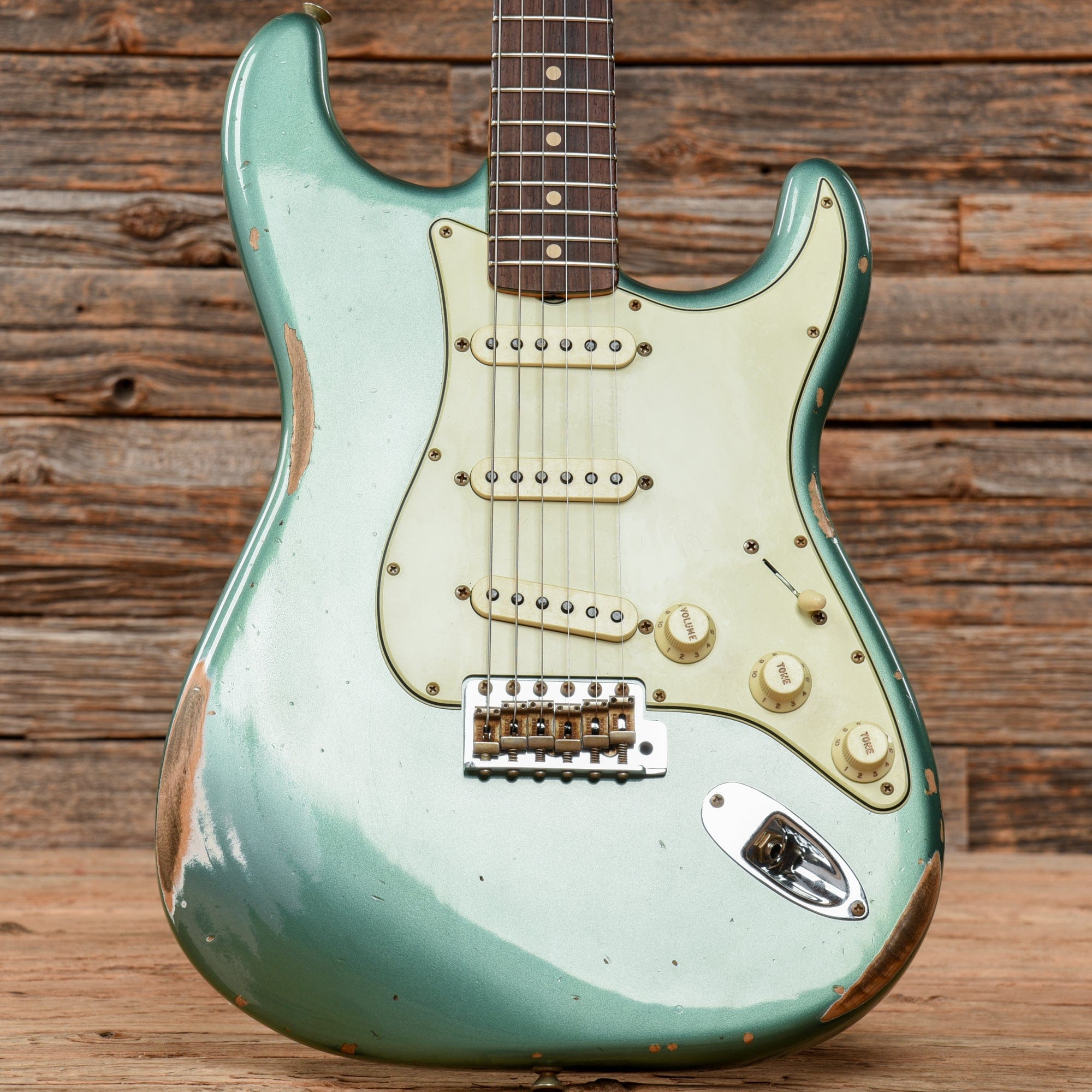 Fender Custom Shop 1963 Stratocaster Heavy Relic Faded Aged Sage Green Metallic 2022 Electric Guitars / Solid Body