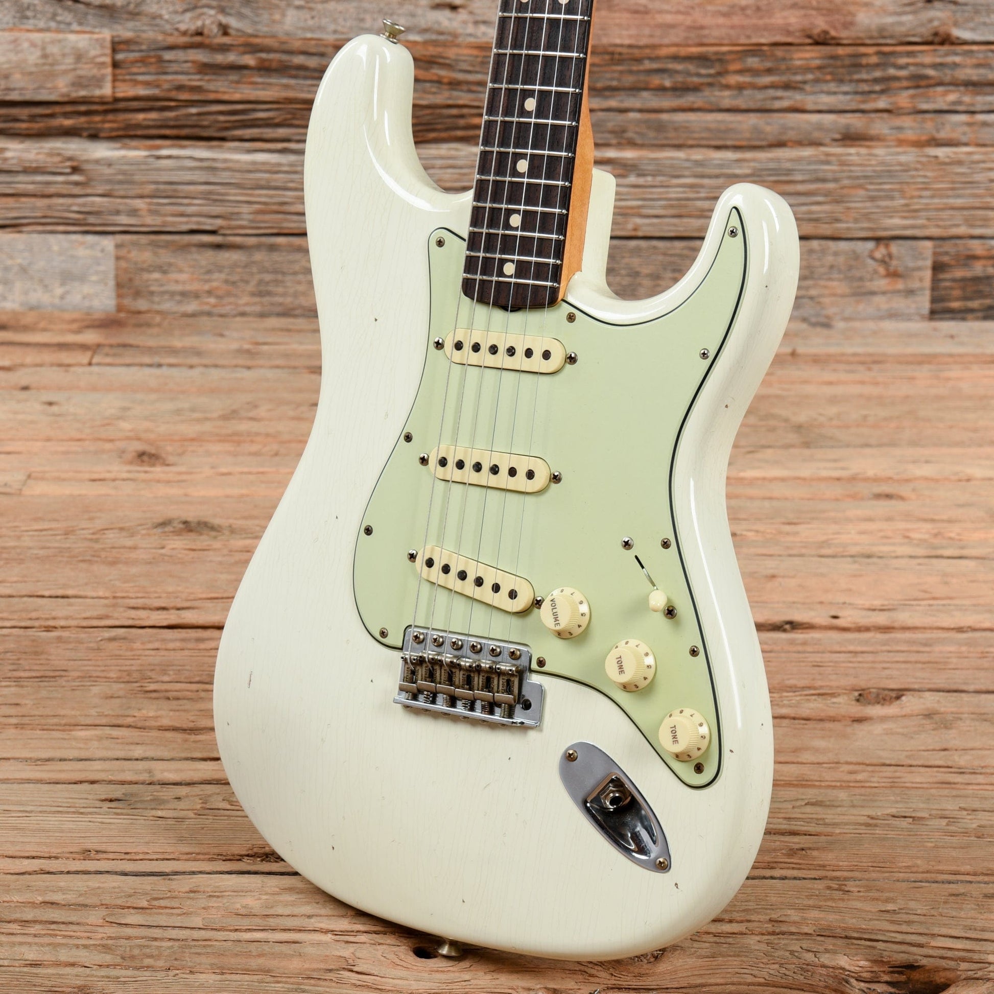 Fender Custom Shop 1963 Stratocaster Journeyman Relic Aged Olympic White 2020 Electric Guitars / Solid Body