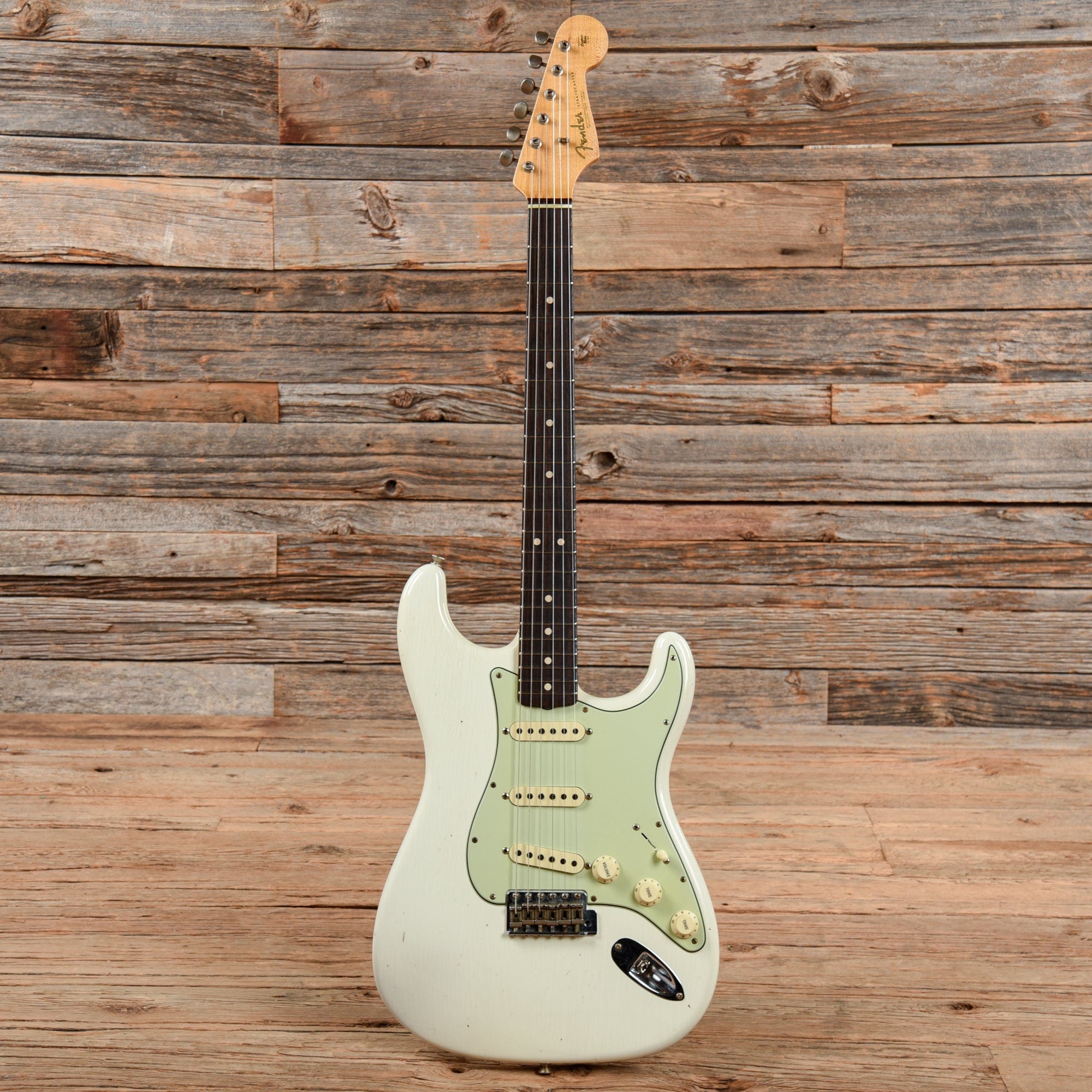 Fender Custom Shop 1963 Stratocaster Journeyman Relic Aged Olympic White 2020 Electric Guitars / Solid Body