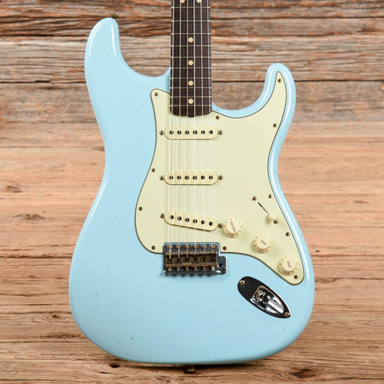 Fender Custom Shop 1963 Stratocaster Journeyman Relic Faded Daphne Blue 2022 Electric Guitars / Solid Body