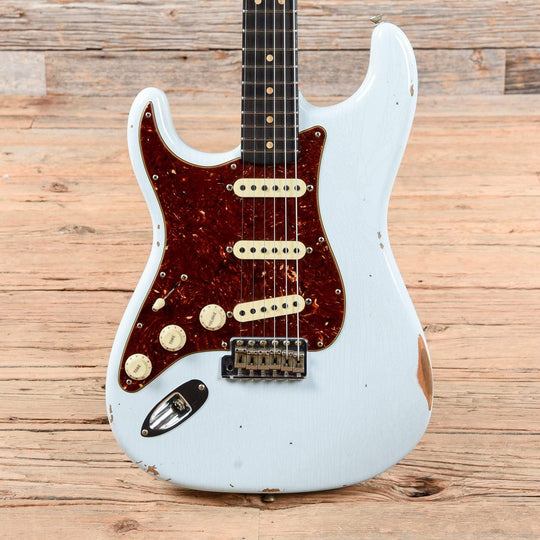 Fender Custom Shop 1963 Stratocaster Relic Faded Sonic Blue 2019 LEFTY Electric Guitars / Solid Body