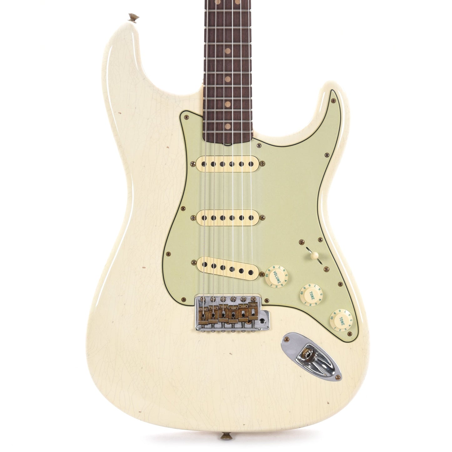 Fender Custom Shop 1964 Stratocaster Journeyman Relic Aged Olympic White Electric Guitars / Solid Body
