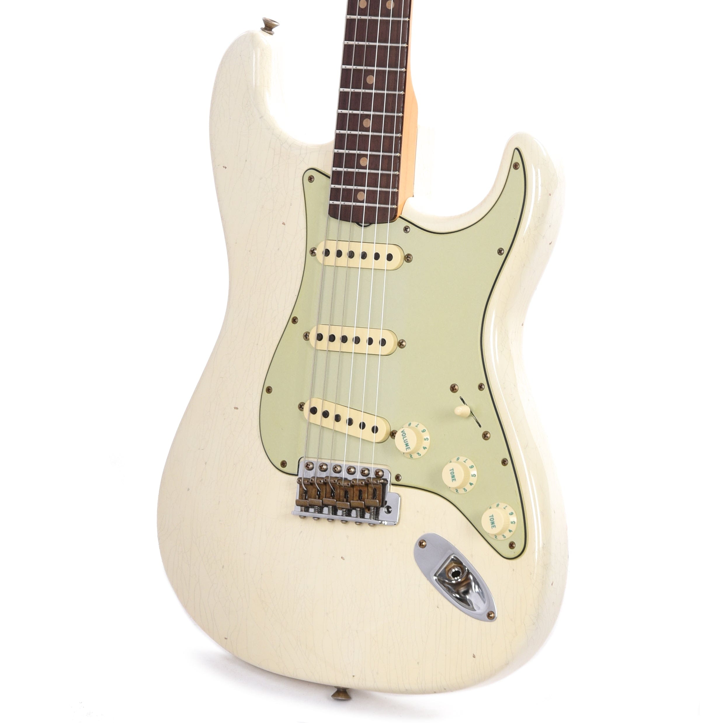 Fender Custom Shop 1964 Stratocaster Journeyman Relic Aged Olympic White Electric Guitars / Solid Body