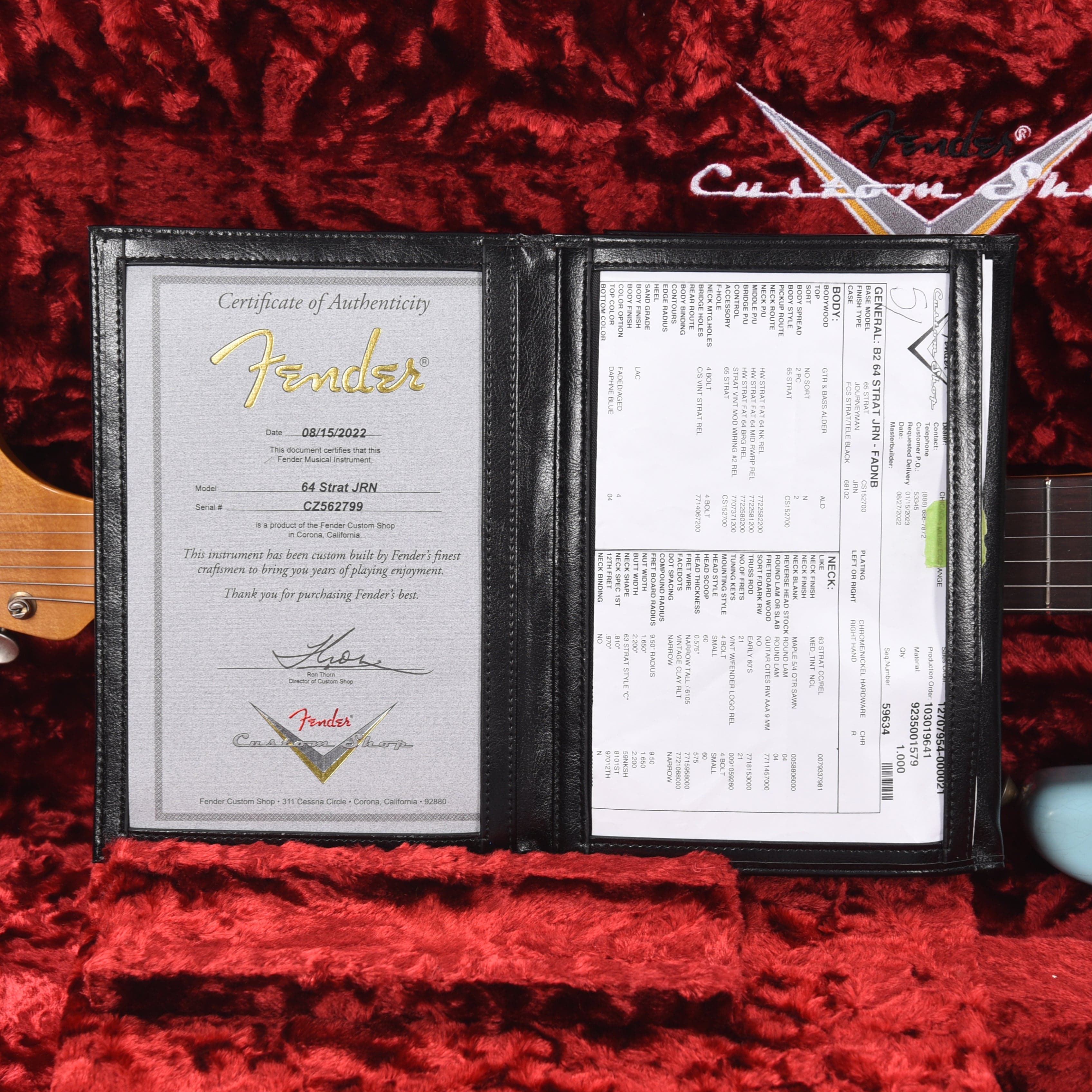 Fender Custom Shop 1964 Stratocaster Journeyman Relic Faded Aged Daphne Blue Electric Guitars / Solid Body