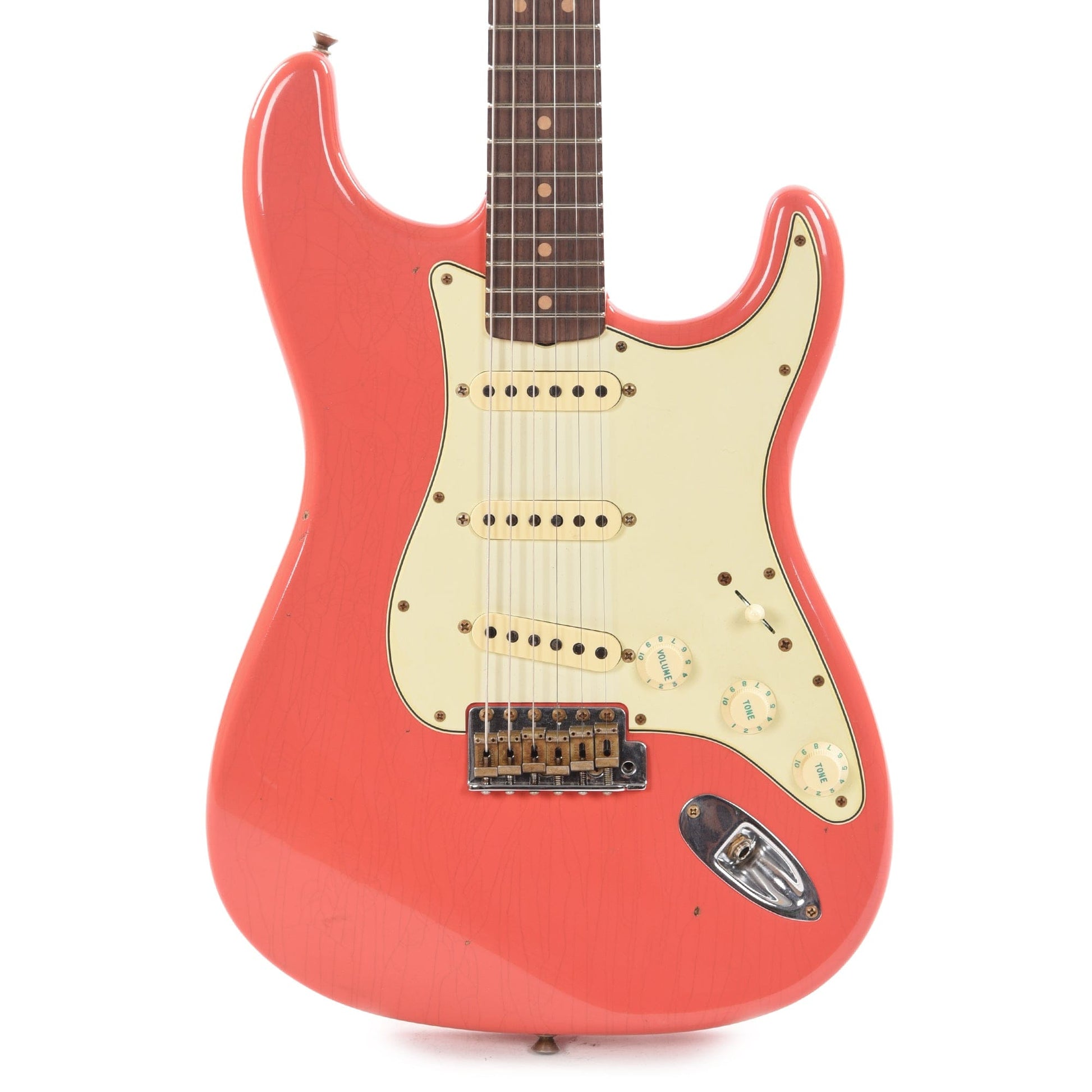 Fender Custom Shop 1964 Stratocaster Journeyman Relic Faded Aged Fiesta Red Electric Guitars / Solid Body